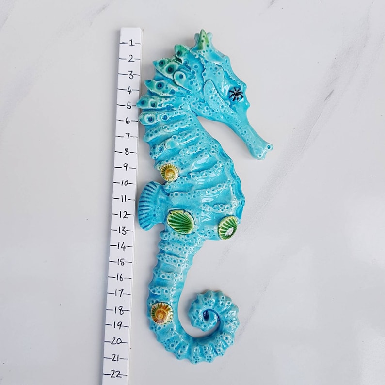 Handmade Seahorse Ceramic Pottery Art Wall Hanging. Coastal Etsy UK