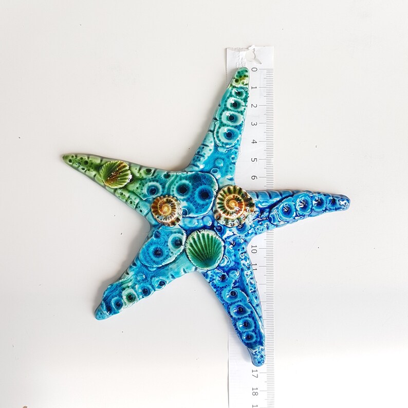 Handmade Quirky Starfish Wall Hanging Decor. Unique Ceramic Uk Etsy