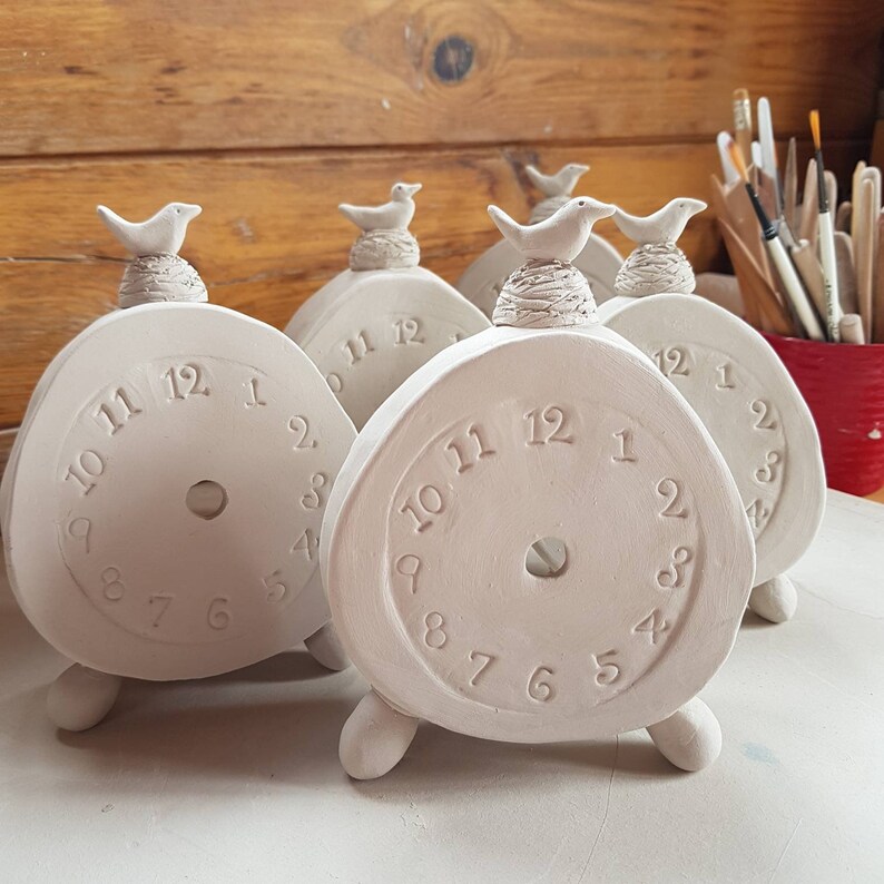 Mantelpiece Bedside Table Clock. Handmade Quirky Ceramic With Etsy