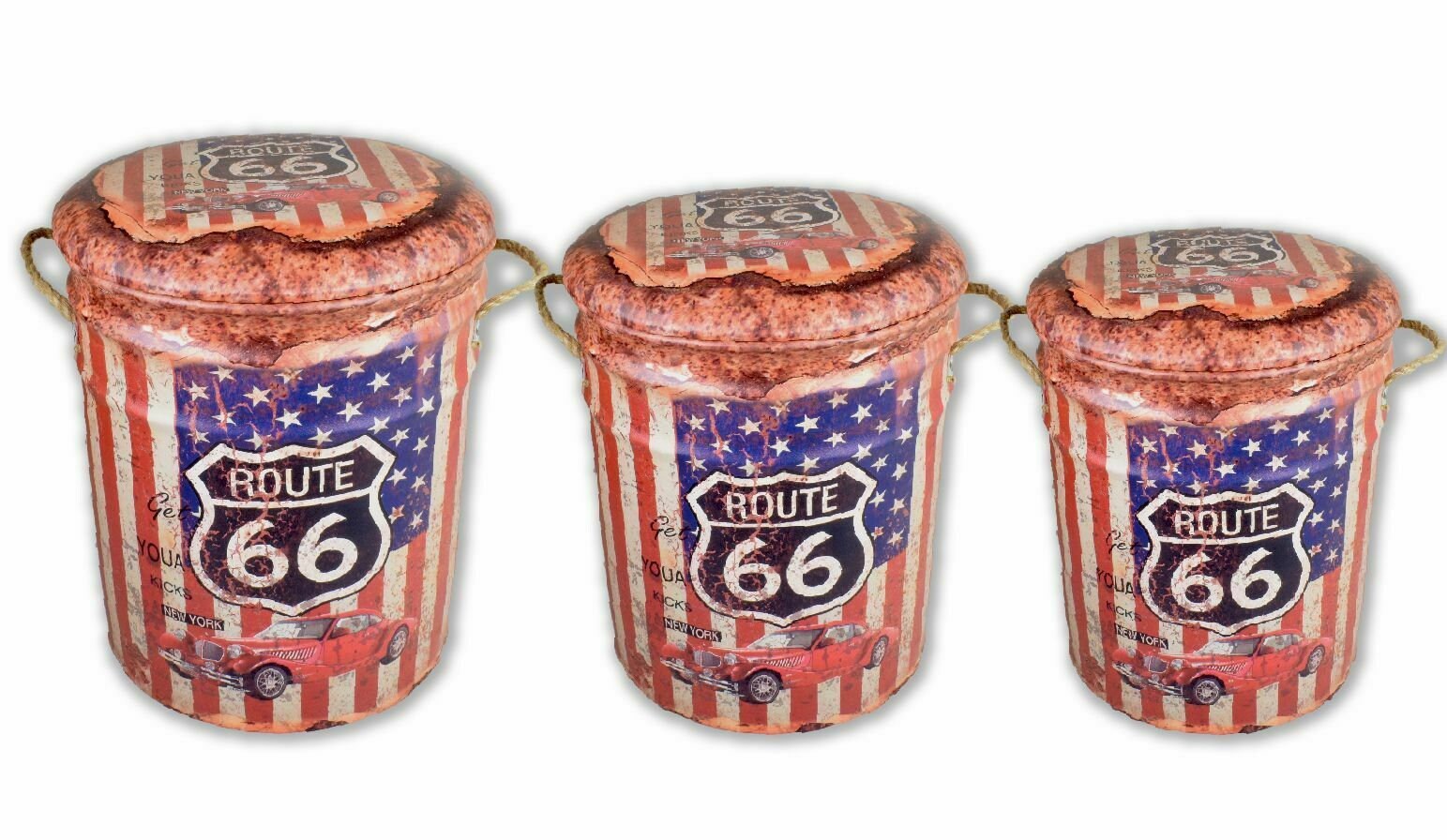 SIZE SMALL USA Route 66 America Vintage Retro Storage Stool Etsy
