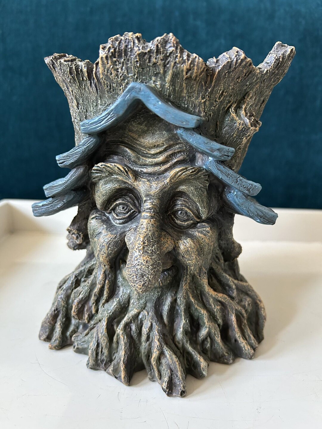 Tree Men Resin Mythical Resin Greenman Tree Man Face Garden Planter Plant Pot Display ...