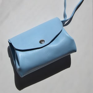 Genuine Leather Blue Pink Multi Compartments Purse 3 Pockets Metal Fasteners Purple Handbag Matt Green Wallet Pink Bag Patent Leather Women