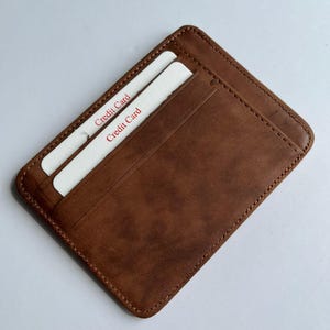 Cartera de piel con tarjetero unisex, multicompartimentos, color marrón, marrón claro, amarillo, verde, gris, visón, burdeos, naranja oscuro, morado y negro
