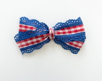 Red Checkered Bow