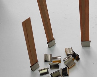Dubbellaagse houten lont: natuurlijk materiaal voor het maken van kaarsen (10 stuks)