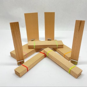 Crackling Wooden Candle Wicks (10 pcs) + Metal Stand