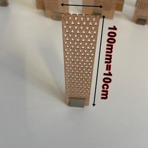 Waffle Wooden Candle Wick: Perforated Pattern, Natural Wood