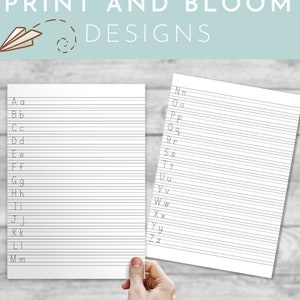 print at home alphabet handwriting lines, learning mat, practice handwriting, motor skills, preschool, teacher resources, digital download,
