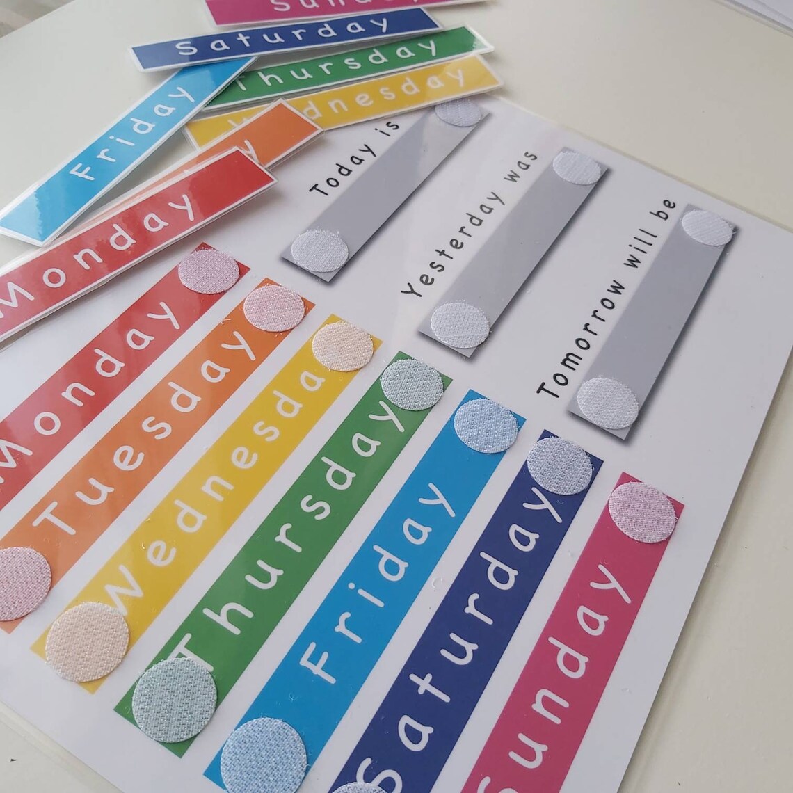 Printable Learning Mat Days of the Week Nursery Pre School | Etsy