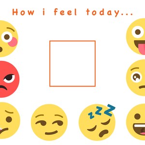 Printable 'emoji' Emotions Chart, Kids, Early Learning, Primary ...