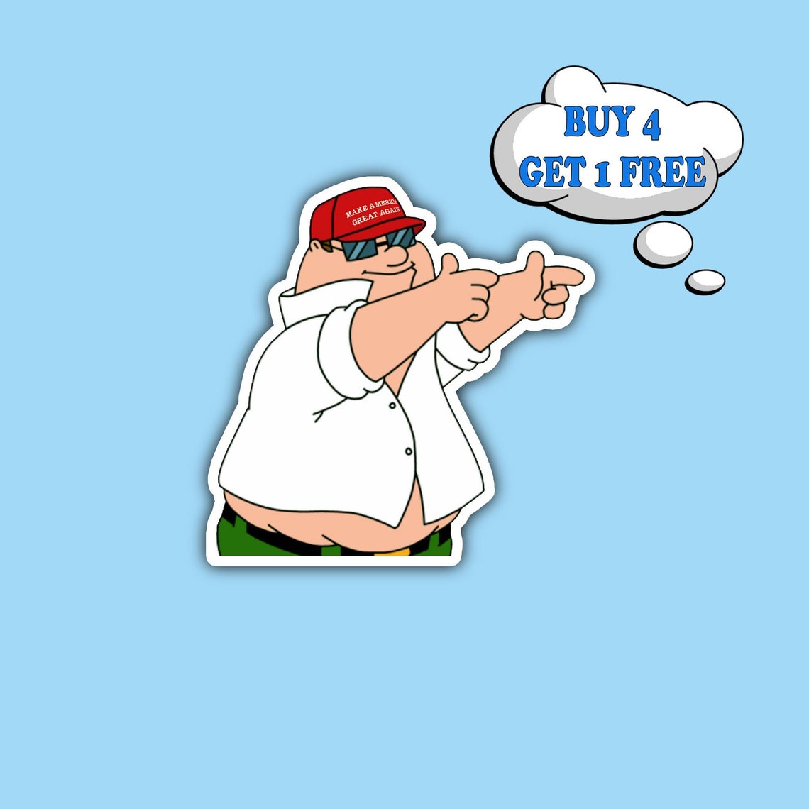 Petter Griffin / Family Guy paper sticker Etsy