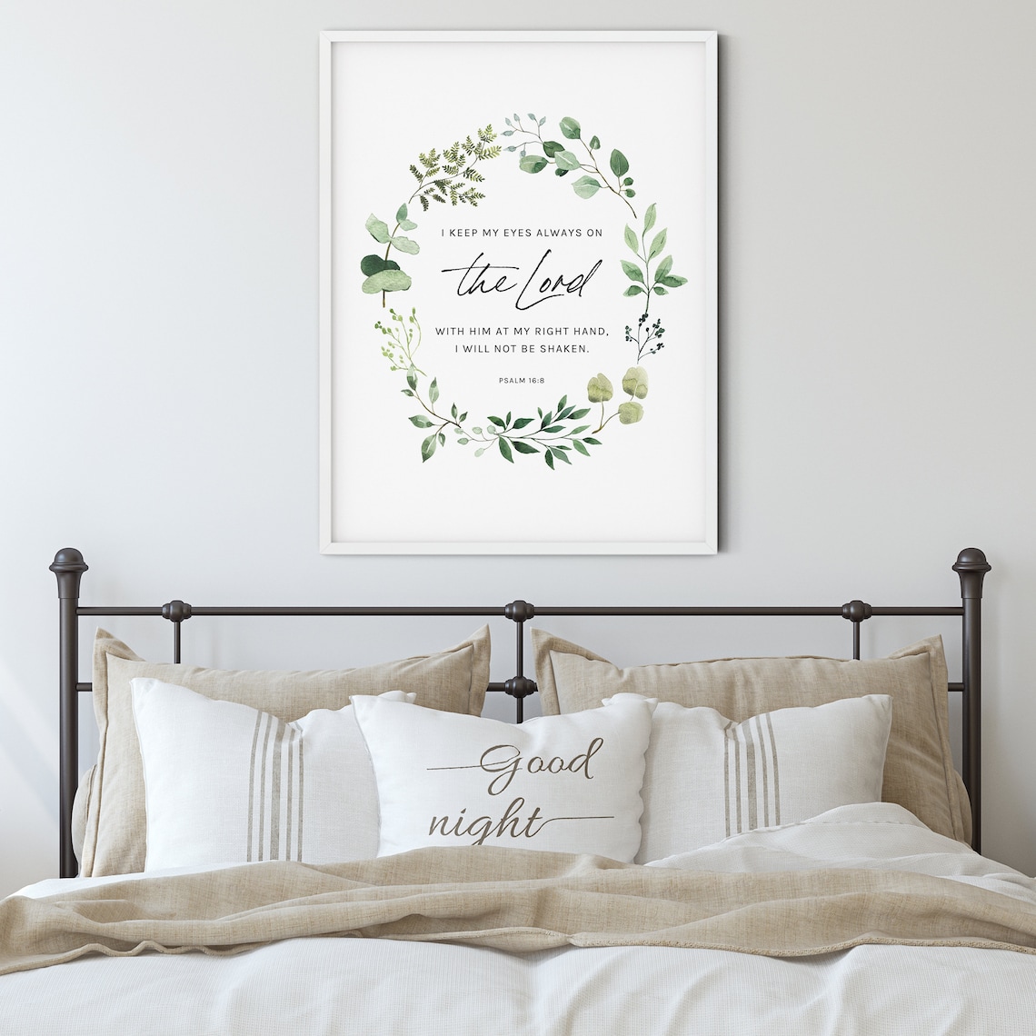 Psalm 16:8 Bible Verse Wall Art Printable Scripture Print | Etsy