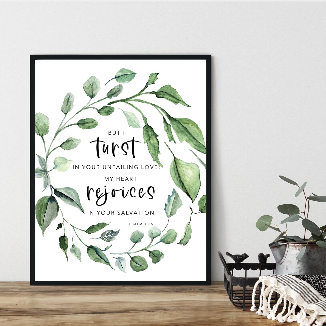 Psalm 135 Bible Verse Wall Art Modern Christian Decor Etsy