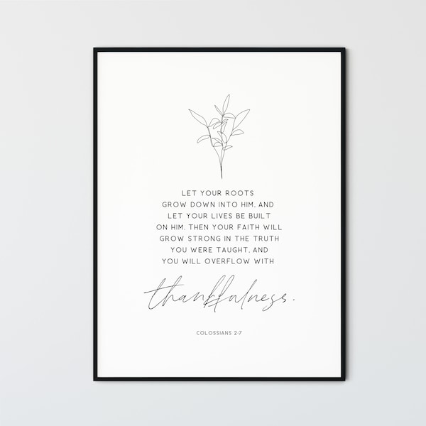 Colossians 2 7 - Etsy