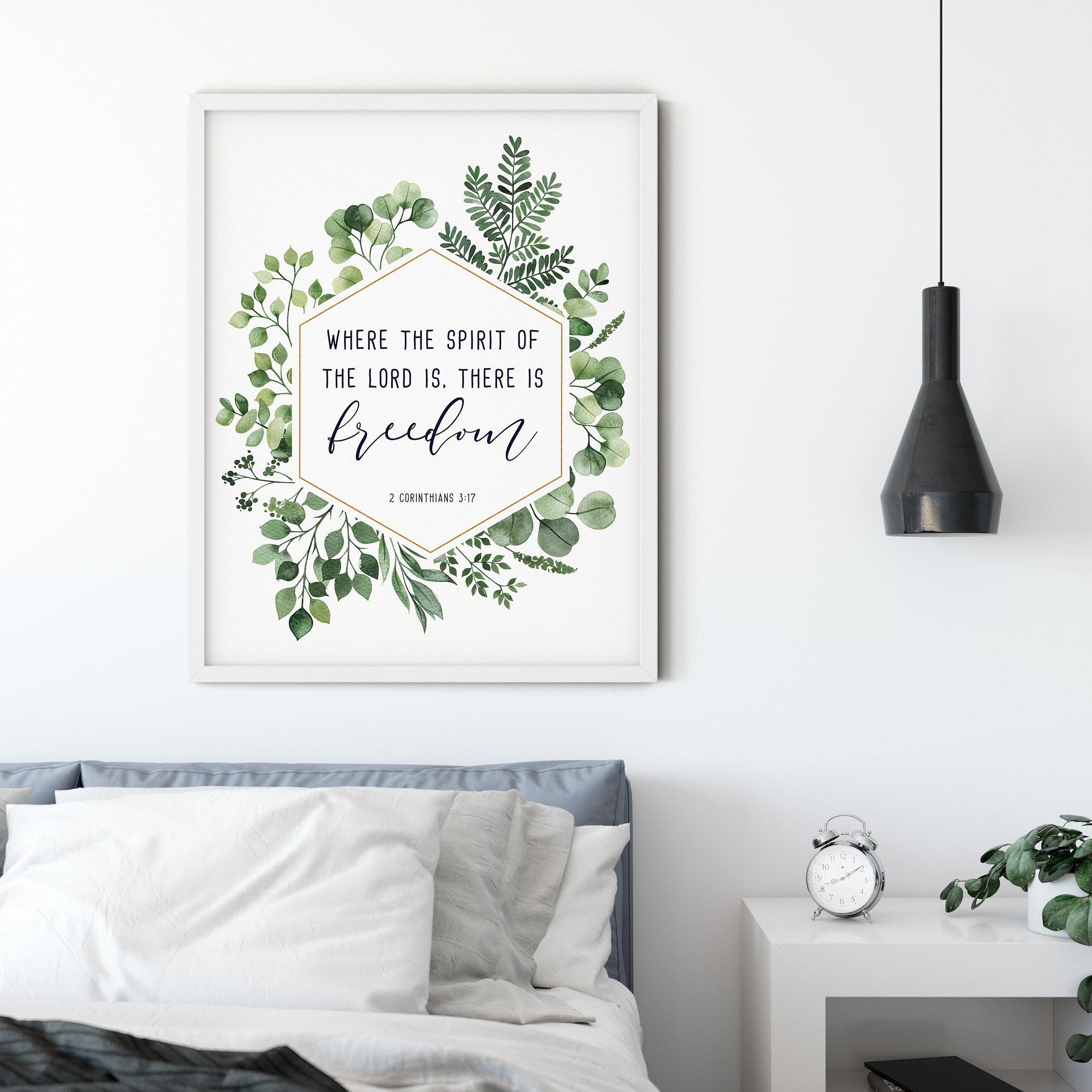 2 Corinthians 3:17 Freedom Bible Verse Wall Art Printable Christian ...