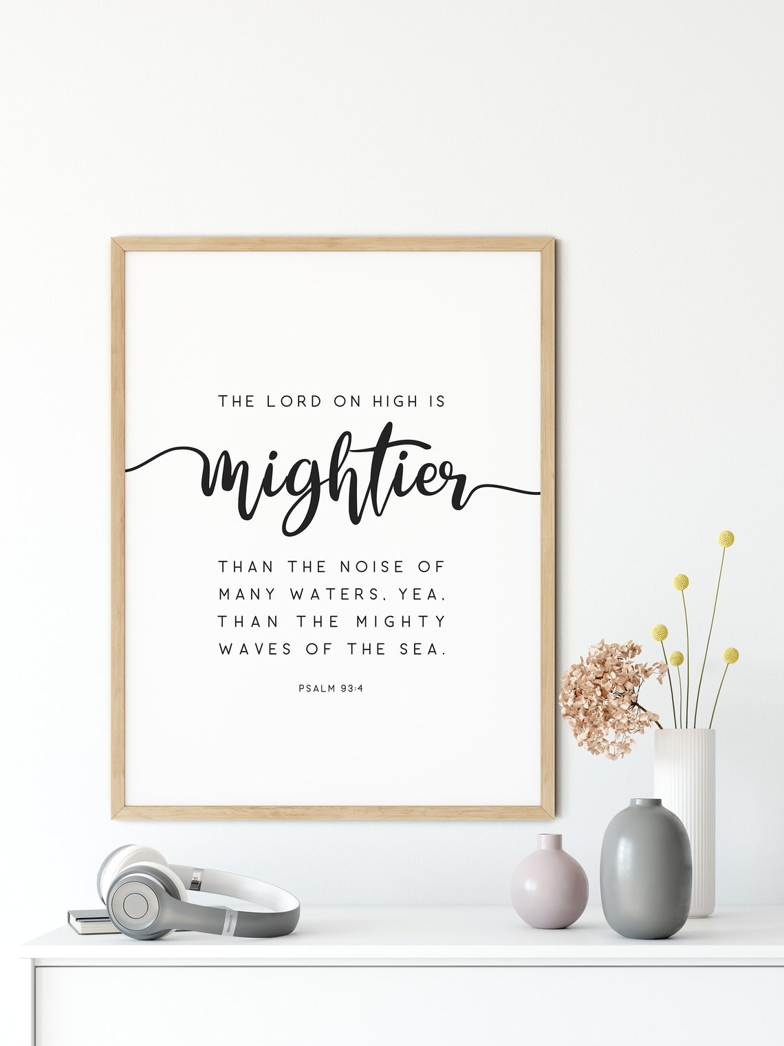 Psalm 934 KJV Bible Verse Wall Art Print Scripture Quote Etsy