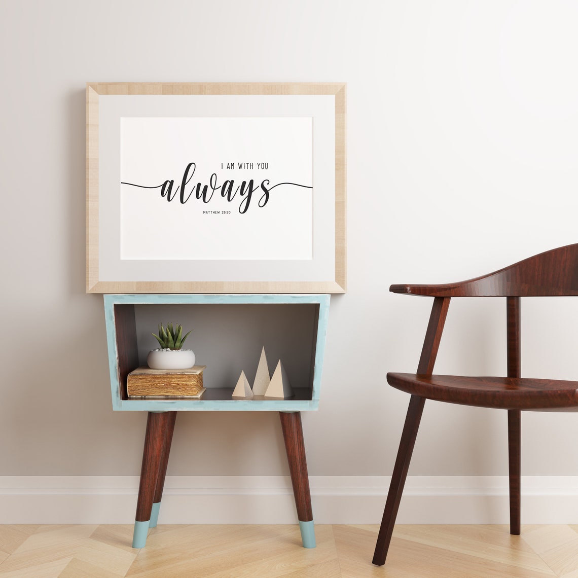 Matthew 2820 Horizontal Bible Verse Wall Art Printable Etsy