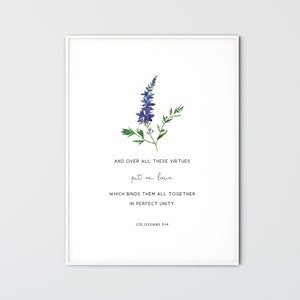 Colossians 3:12-14 Bible Verse Wall Art Set of 3 Scripture Prints ...