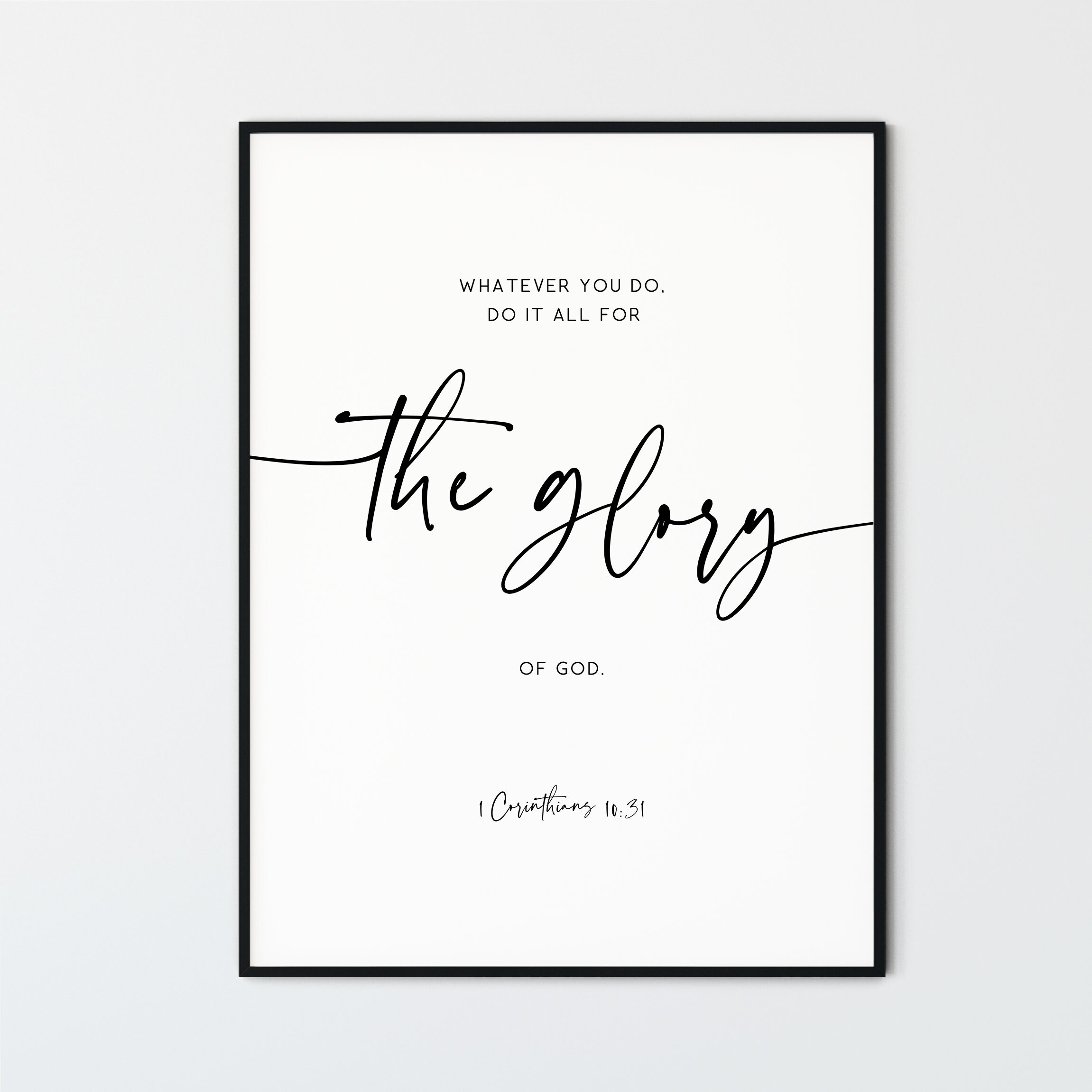 Bible Verse Wall Art Set of 2, Modern Scripture Prints Christian ...