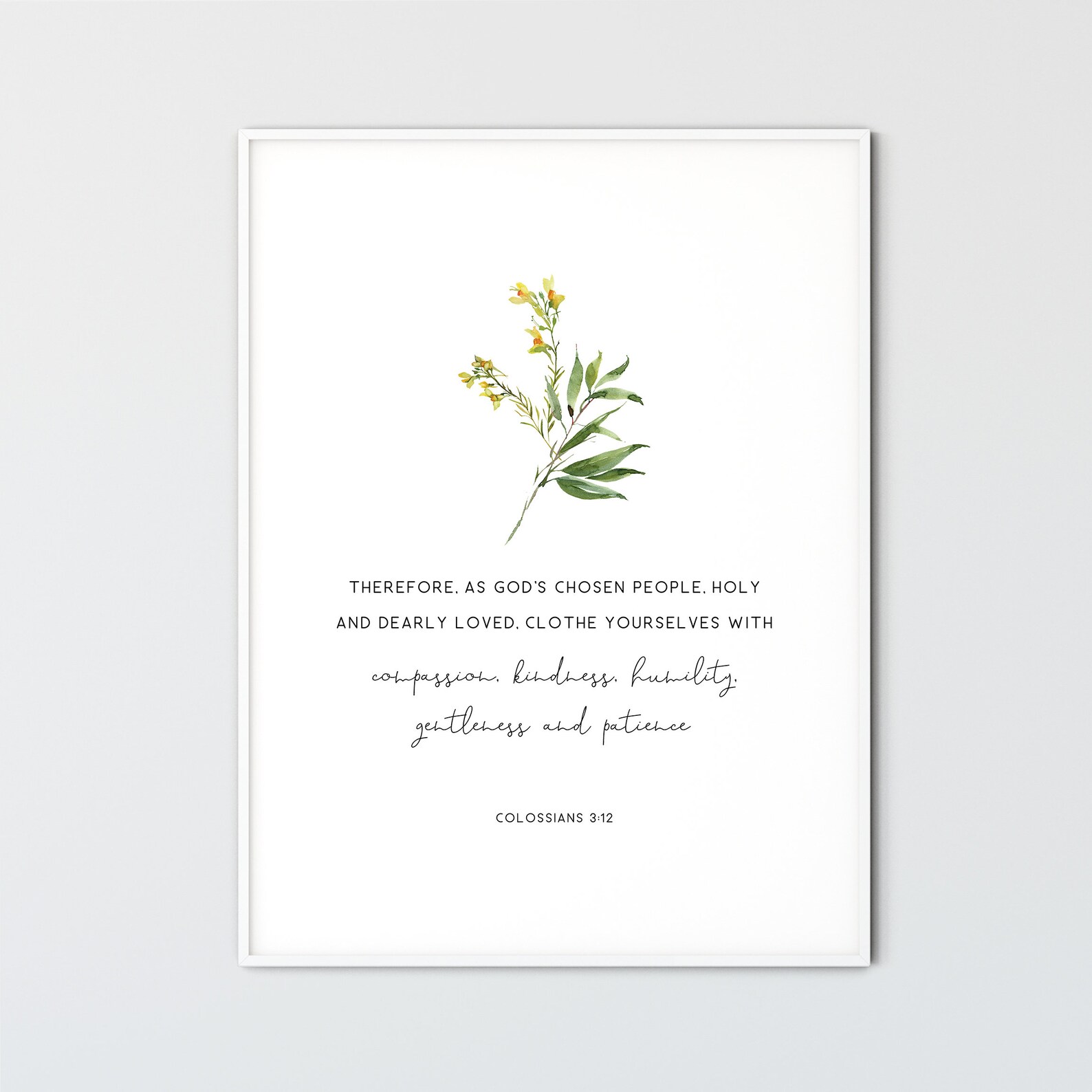 Colossians 3:12-14 Bible Verse Wall Art Set of 3 Scripture Prints ...