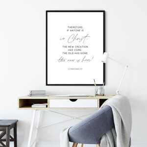 2 Corinthians 5:17 the New Creation Has Come Bible Verse Printable Wall ...