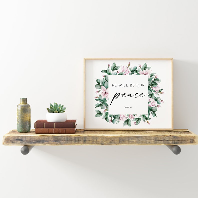 Micah 55 Horizontal Bible Verse Wall Art Printable Watercolor Etsy