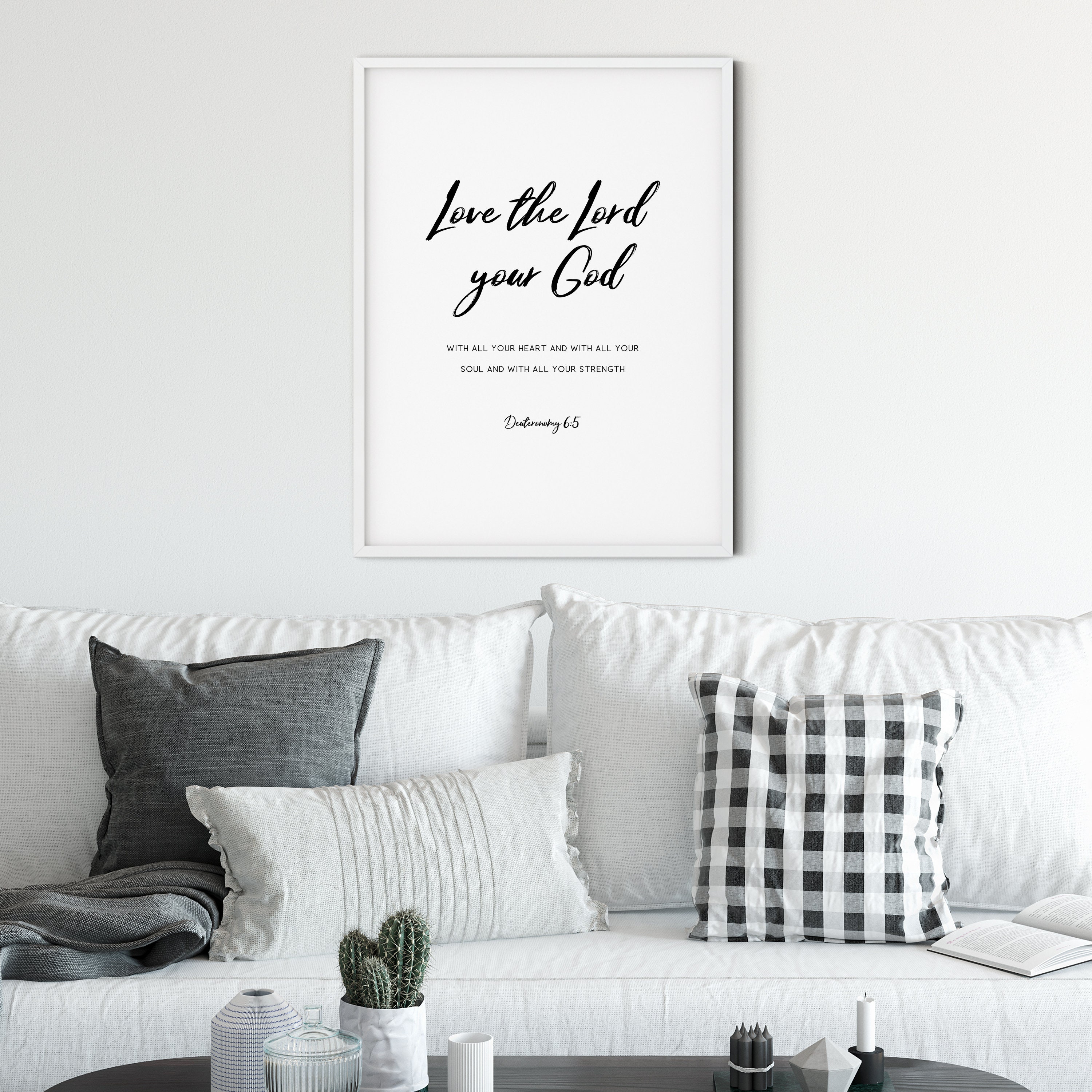 Deuteronomy 6:5 Bible Verse Wall Art Printable Scripture | Etsy
