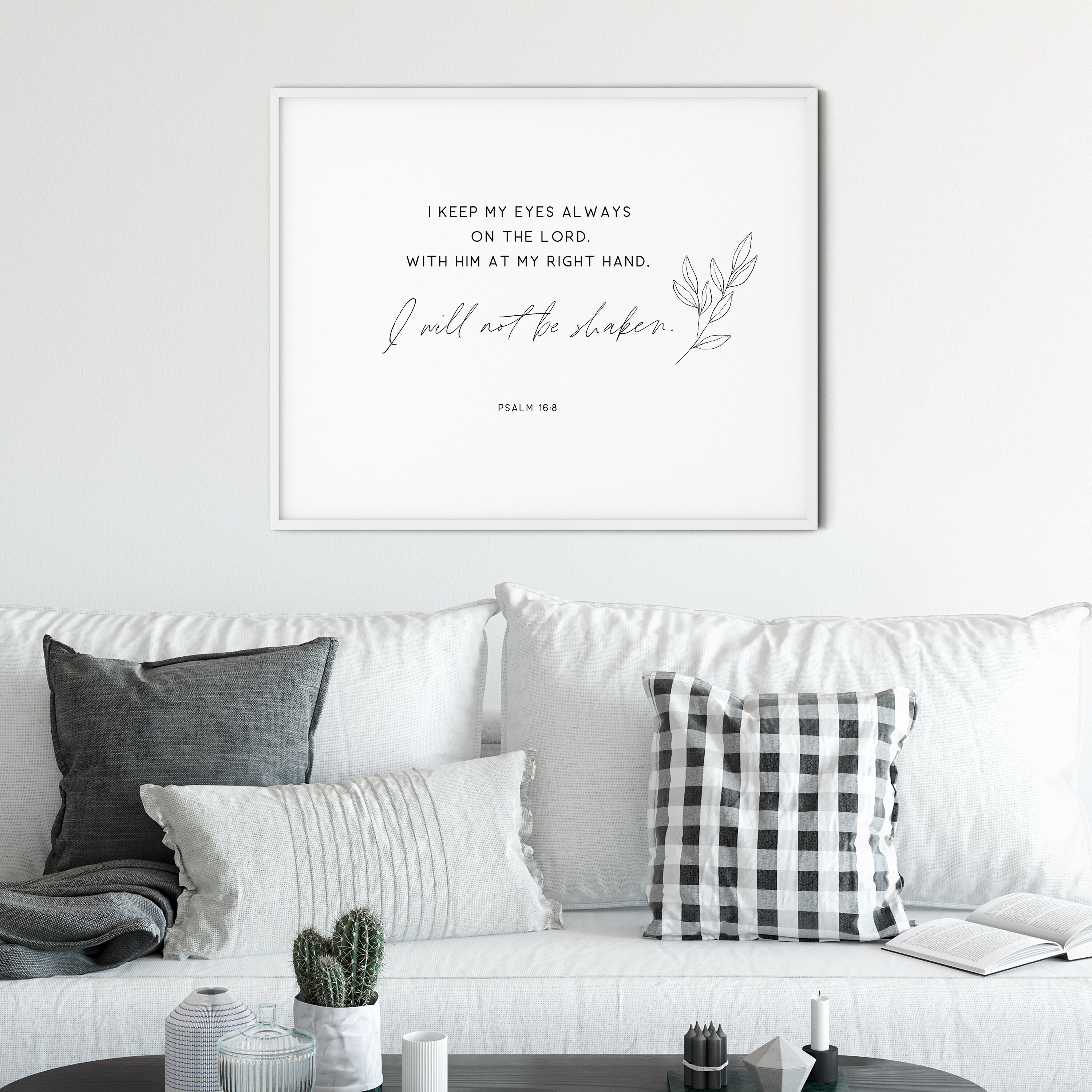 Psalm 168 Horizontal Bible Verse Wall Art Modern Scripture Etsy UK