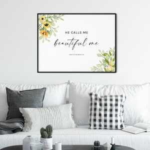 Song of Solomon 2:10 Bible Verse Wall Art Print Horizontal Scripture ...