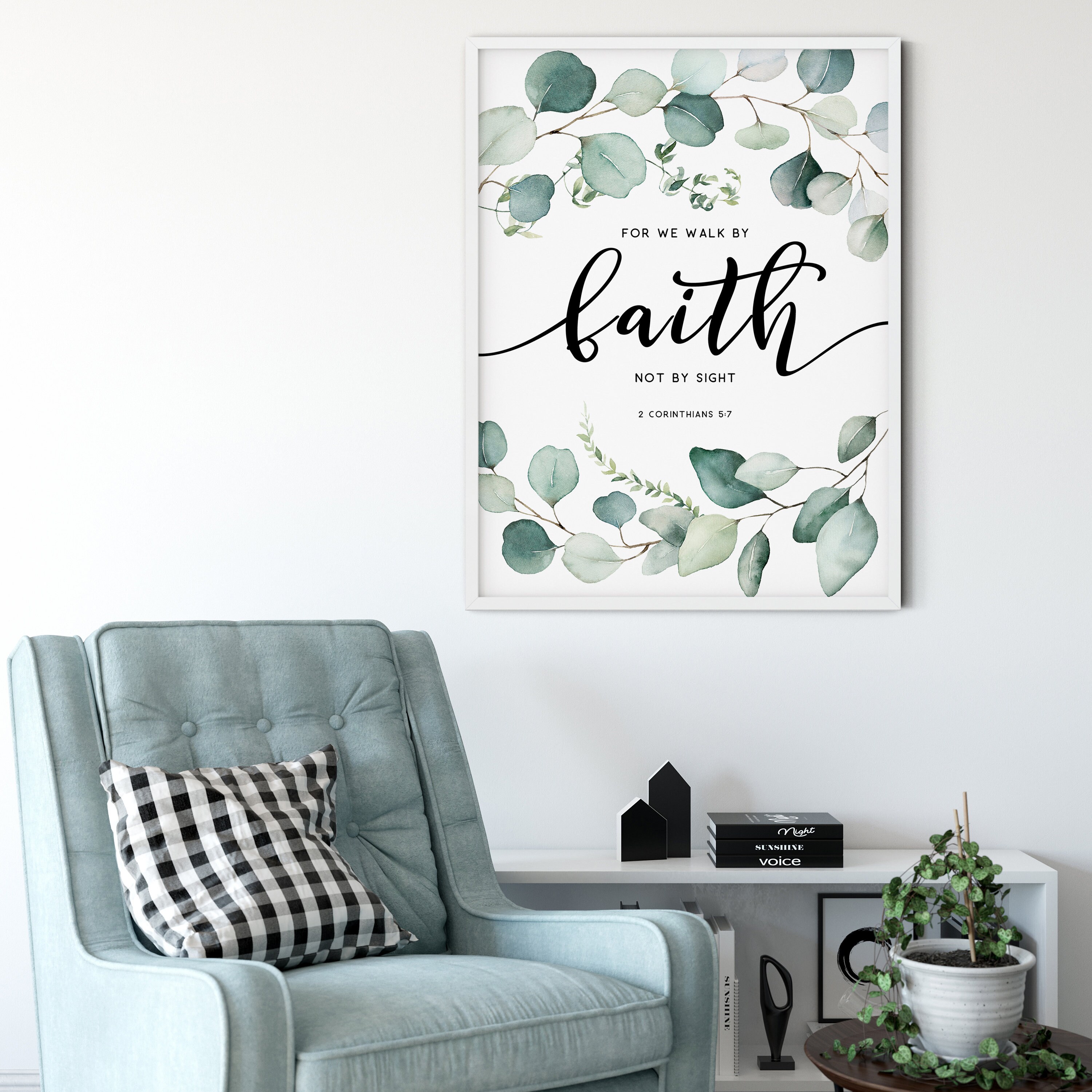 2 Corinthians 5:7 KJV, Bible Verse Wall Art Bible Verse Prints ...