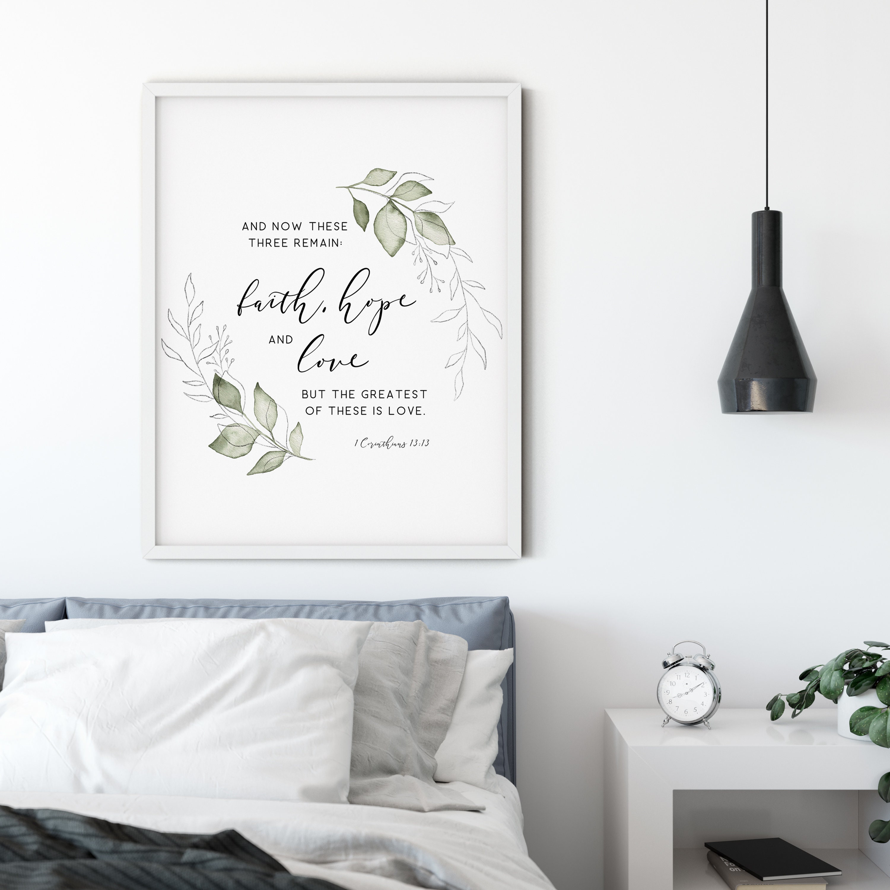 1 Corinthians 13:13 Faith Hope Love Bible Verse Wall Art - Etsy Australia
