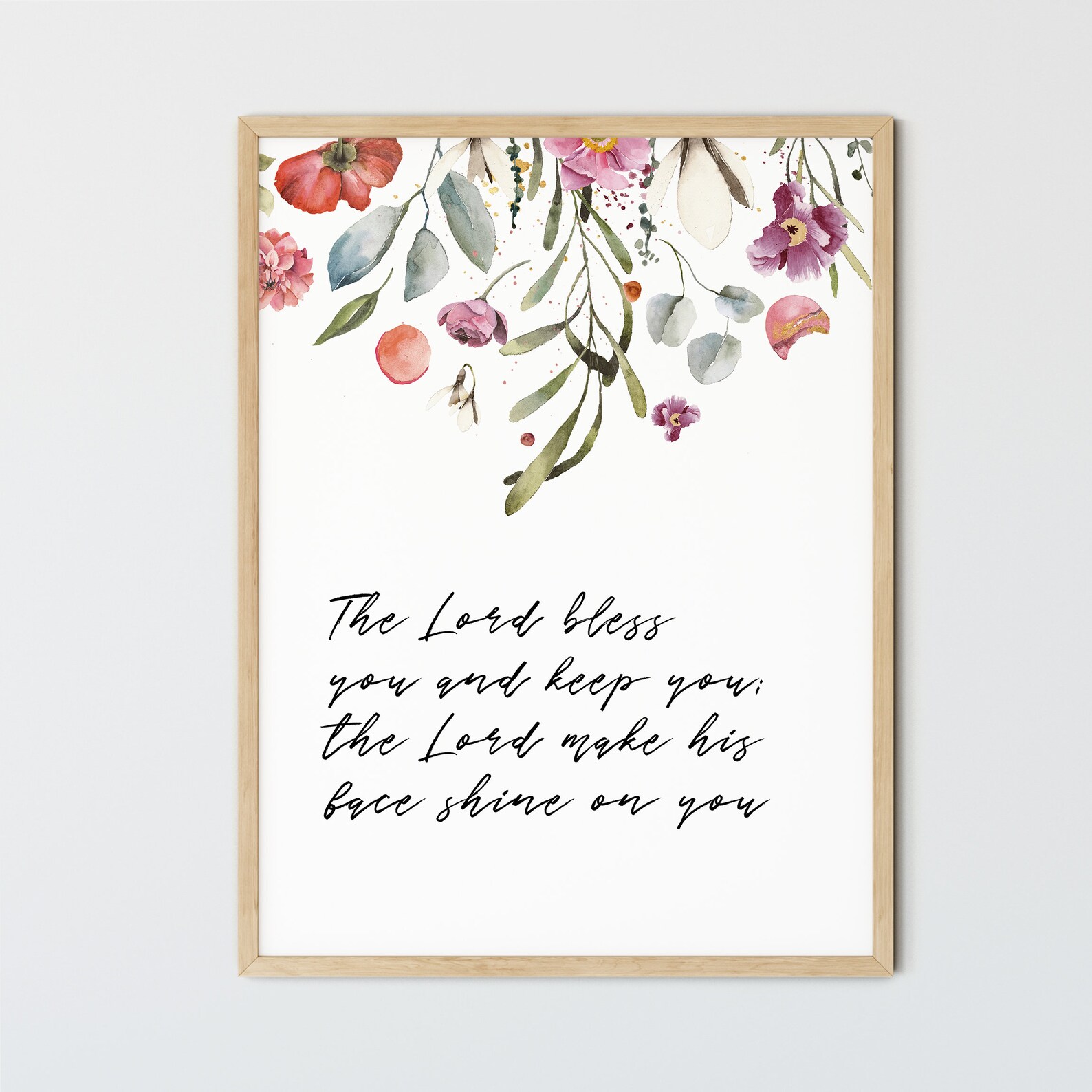 Numbers 62426 Bible Verse Wall Art Printable Wall Art Set Etsy