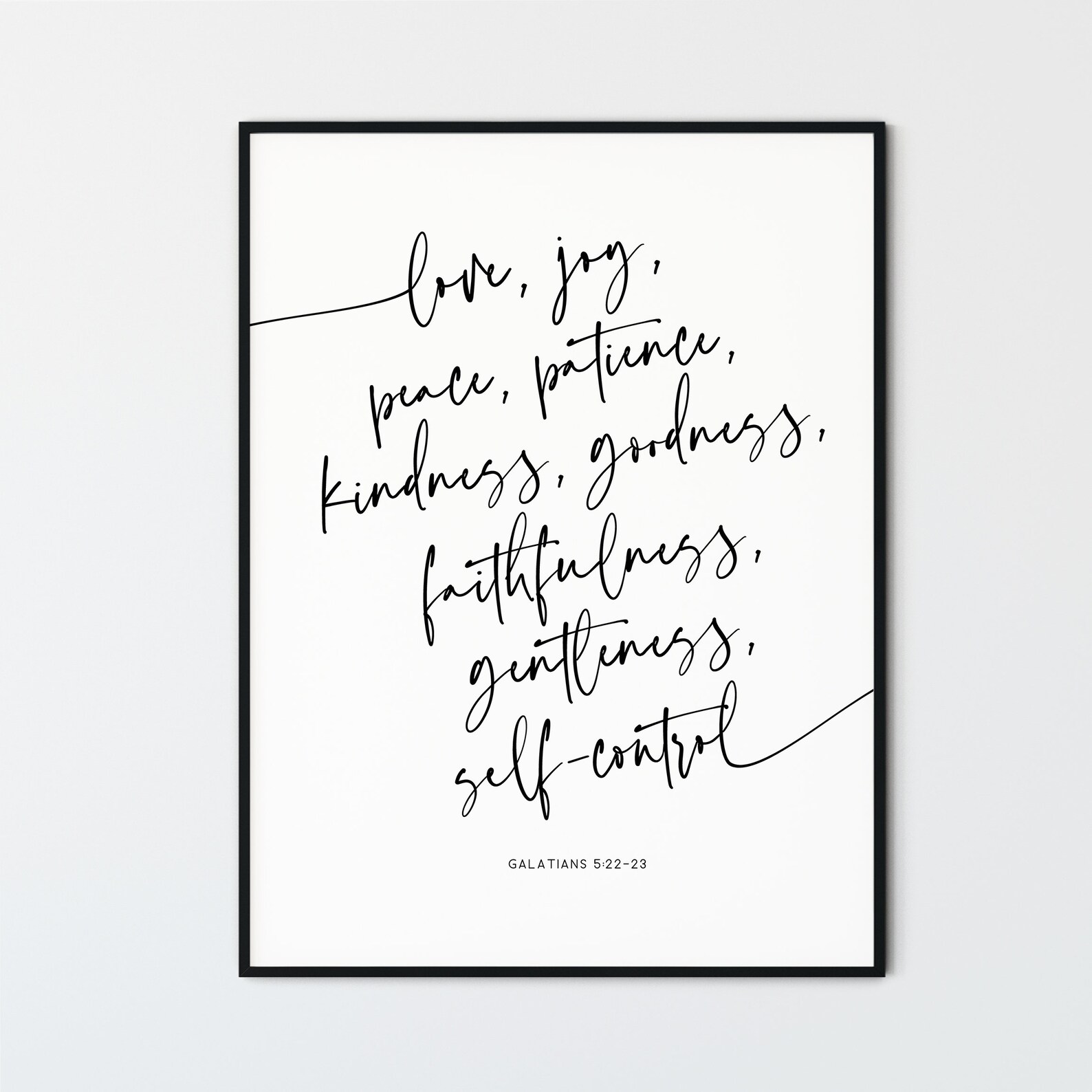 The Fruit of the Spirit Galatians 5:22-23 Bible Verse Wall Art Modern ...
