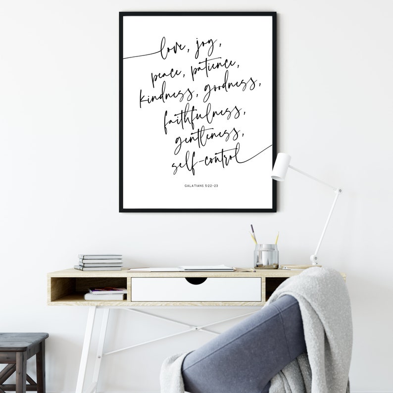 The Fruit of the Spirit Galatians 5:22-23 Bible Verse Wall Art - Etsy