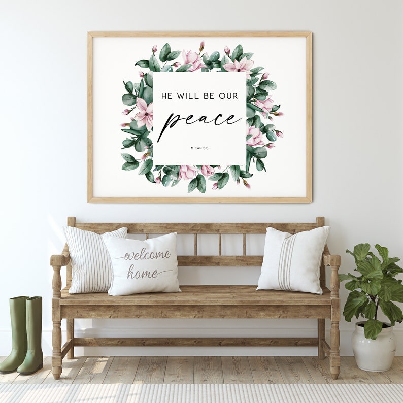 Micah 55 Horizontal Bible Verse Wall Art Printable Watercolor Etsy