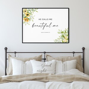 Song of Solomon 2:10 Bible Verse Wall Art Print Horizontal Scripture ...
