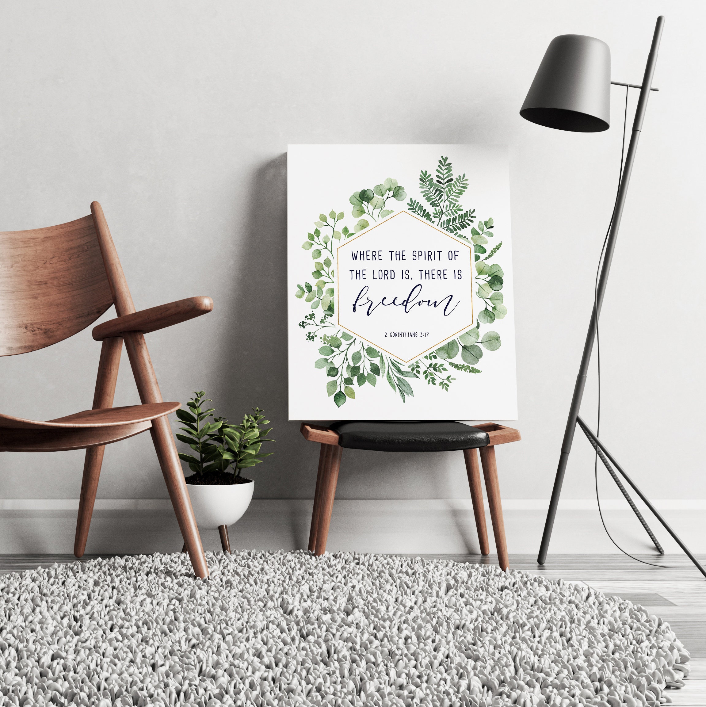 2 Corinthians 3:17 Freedom Bible Verse Wall Art Printable Christian ...
