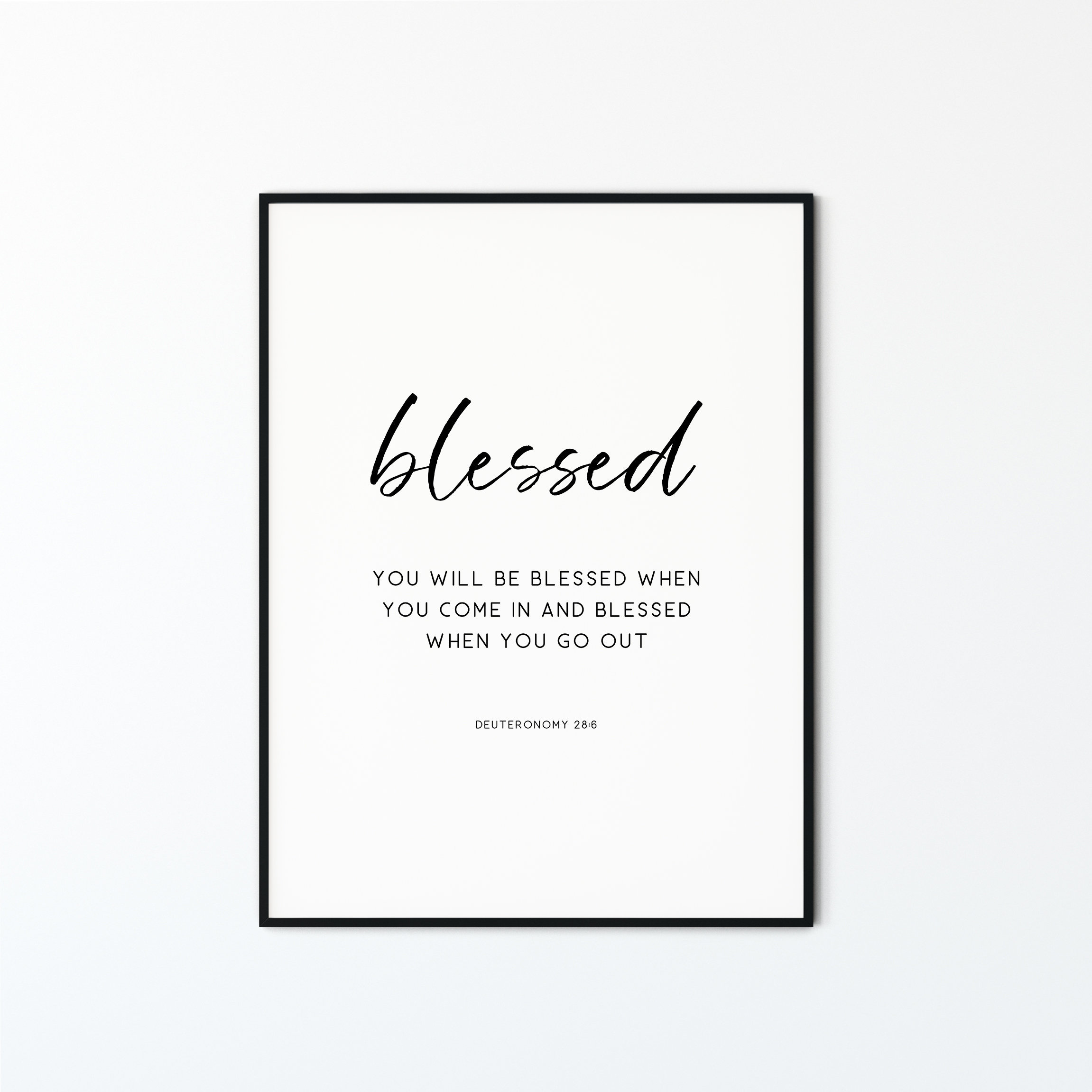 Deuteronomy 28:6 Bible Verse Wall Art