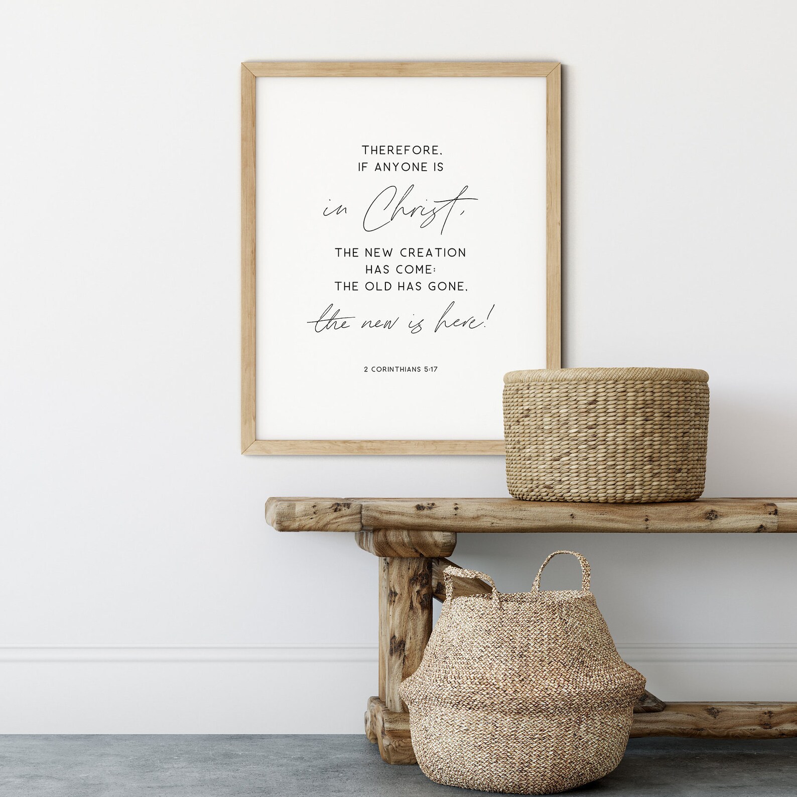 2 Corinthians 5:17 the New Creation Has Come Bible Verse Printable Wall ...