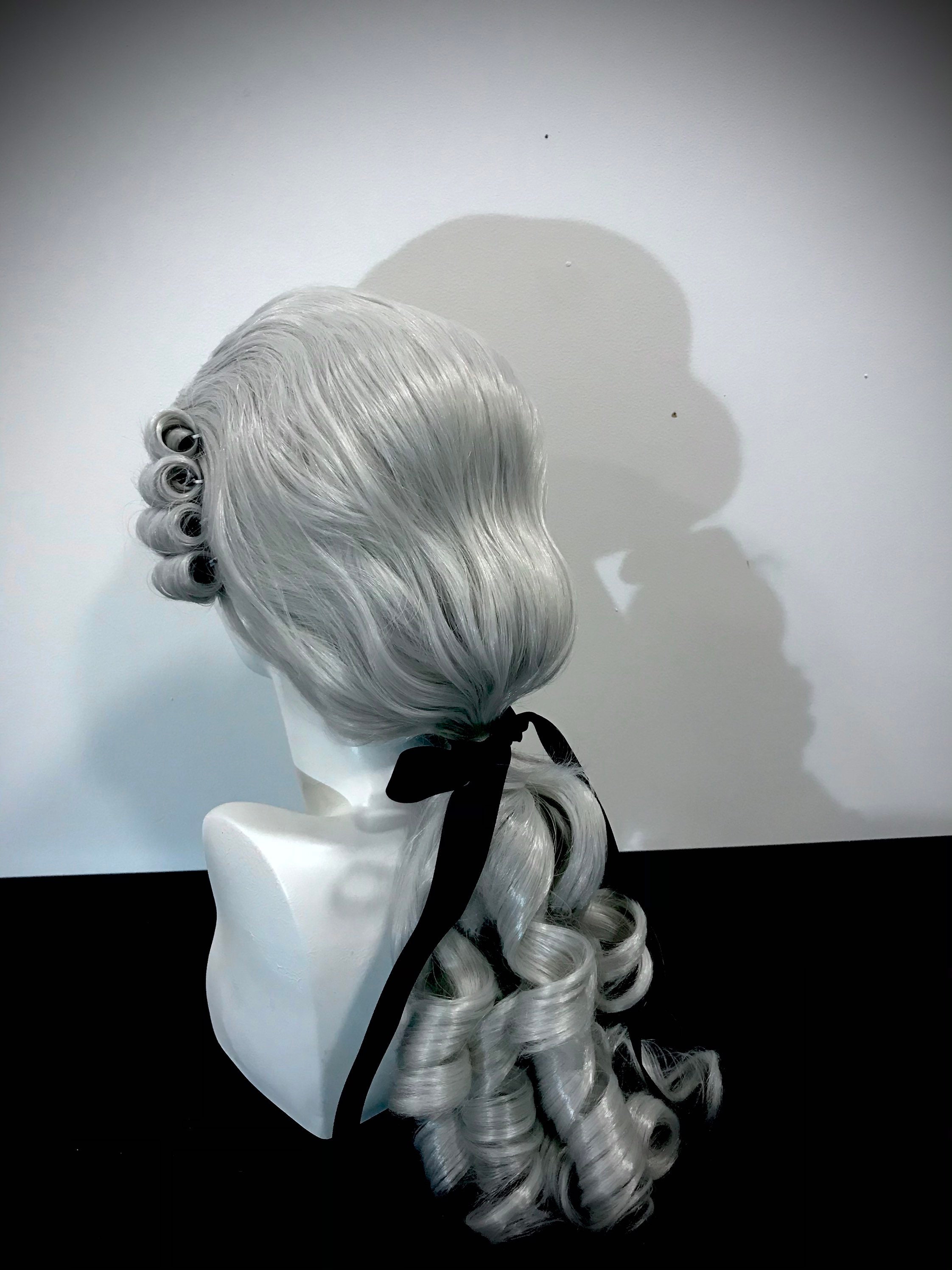 Men wig period costume silver white wig man Etsy