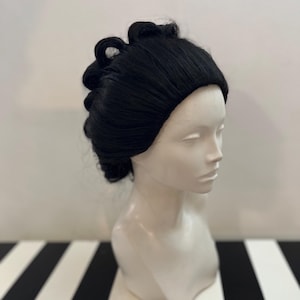 period Victorian  wig , costume historical ,hair black goth  women , baroque steampunk 1800 wig theatre  opera cosplay Marie Antoinette