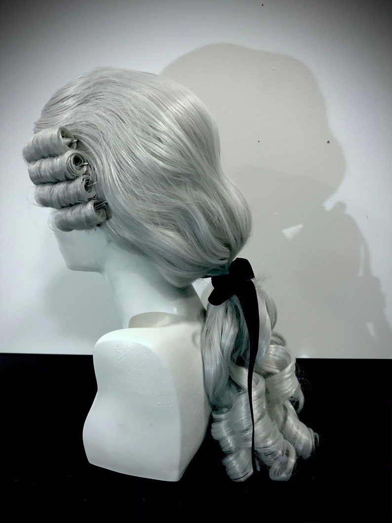 Men wig period costume silver white wig man Etsy