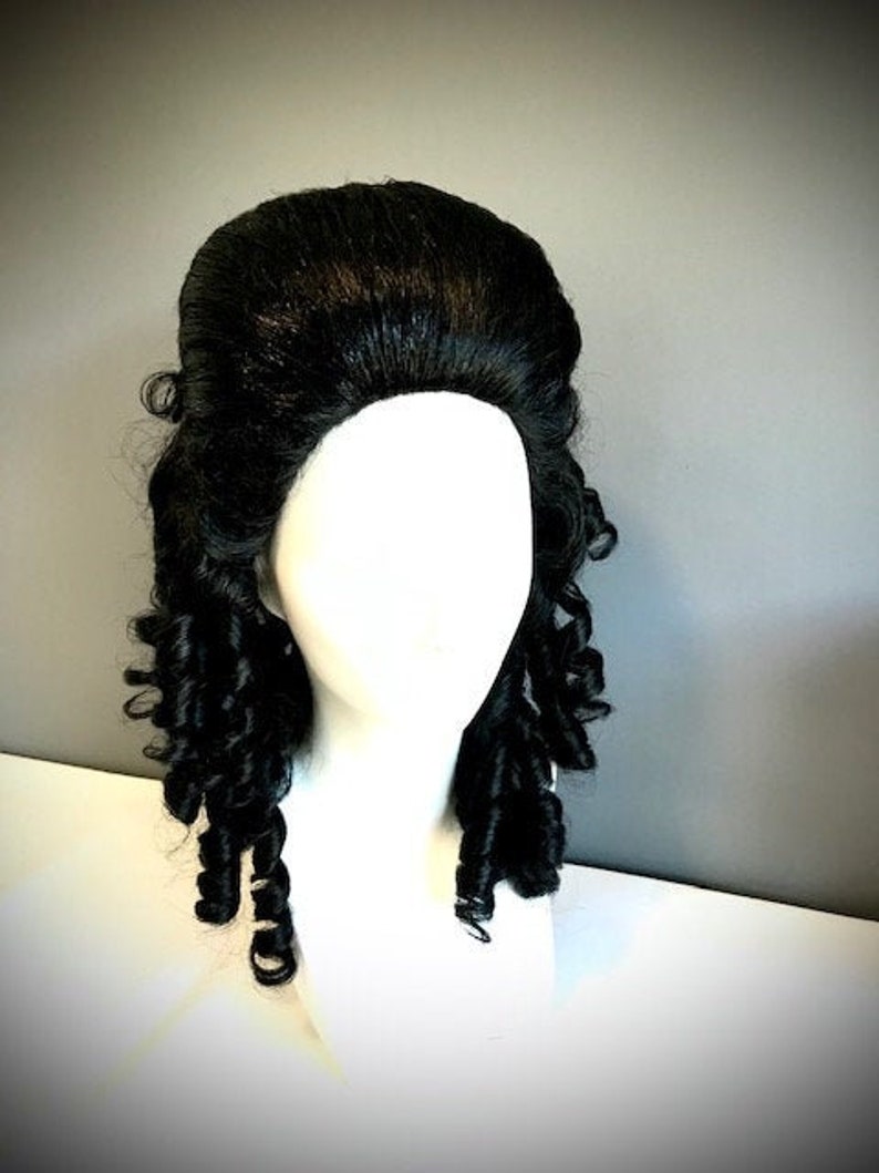 Black wig period costume wig woman wig steampunk goth Etsy