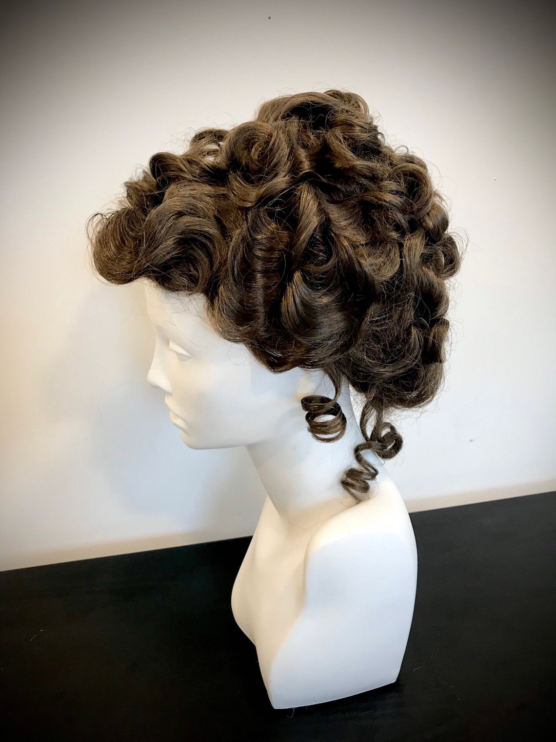 Womens wig Edwardian style early 1900 Art Deco brown | Etsy