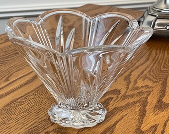 Vintage Exquisite Marquis by Waterford Greenbriar Crystal Footed Pedestal Bowl Made In Germany - Stamped At Bottom 8" Diameter