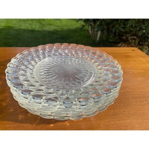 Vintage 1930s Clear Crystal Bubble Bullseye, Provincial Dinner Plate by ...