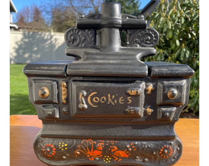 Mccoy Vintage Old Fashioned Stove Cookie Jar Etsy