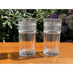 Mid Century Style Flat Iced Tea Anchor Hocking &quot;Annapolis&quot; Glasses USA Made