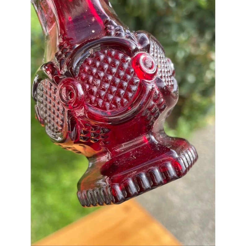 Vintage Cape Cod Ruby Red Avon Glassware Salt and Pepper Etsy