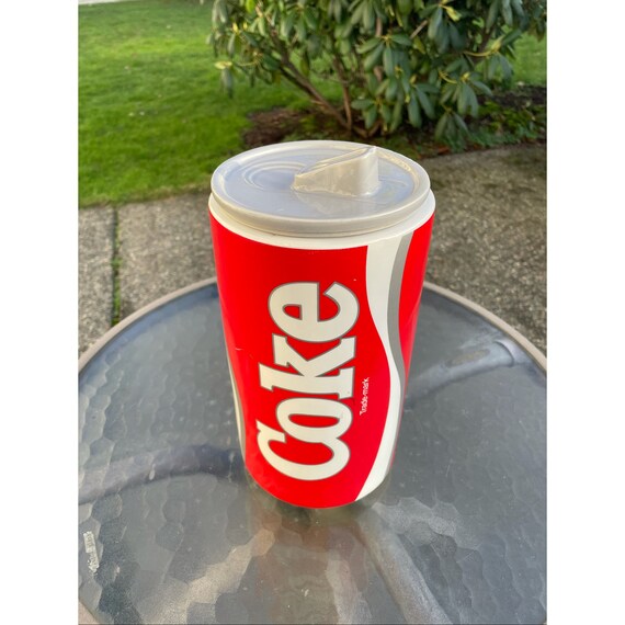 Vintage Ceramic Coca Cola Coke Can Lidded Cookie Jar/Lidded